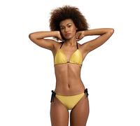 Arena 50th Anniversary Women's Triangle Bikini Traje de baño de Dos Piezas, Dorado/Negro, XL para Mujer