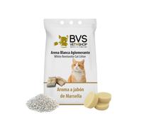 Arena Aglomerante Marsella Premium BVS Vet Shop Blanco 20 L - 20 kg