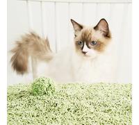 Arena Aglomerante para Gatos Arena de Tofu 2kg para Gatos sin Polvo se Lanza en el Inodoro Olor Green Tea BPS-15457