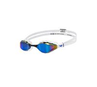 ARENA Air Sonic - Gafas de natación unisex para adultos, cómodas, para hombres y mujeres, nadadores competitivos, ajuste pequeño, lente de espejo ancho, azul/blanco