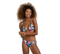 Arena Allover Bikini Triángulo Mujer, Bañador con Tejido Elástico Reciclado de Secado Rápido, Bañador para Mujer con Copas Extraíbles, Top y Slip con Tirantes