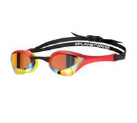 ARENA - anteojos de natación unisex Cobra Ultra Swipe Racing para hombres y mujeres, tecnología antivaho, lente de espejo de policarbonato, dorado/rojo