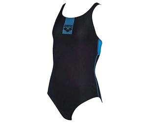 Arena Bañador 1P Basics Jr Swim Pro Back One Piece Black Sport, Mujer, Black/Turquoise, 10-1