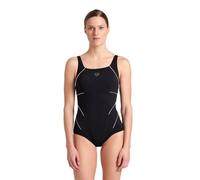 ARENA Bañador moldeador 'SHAPEWAR JEWEL LOW C-CUP' negro / blanco, Talla 4XL