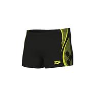ARENA Bañador Corto Feel para Hombre Graphic, Black-Soft Green, 80
