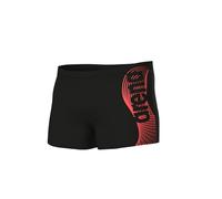 Arena Bañador Corto Feel para Hombre Wake, Black-Calypso Coral, 100