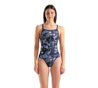 ARENA Bañador de 1 pieza Super Fly. Color Estampado Gris/Azul