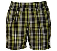 ARENA - Bañador para Hombre Yarn Dyed Check 2 Boxer Negro Black/Soft grren Talla:L