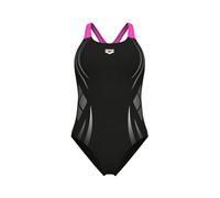 Arena Bañador Poseidnia para mujer, negro/rosa, 36