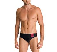 Arena Bañador Slip Basics Brief, Hombre, Black/Fluo Red, 75
