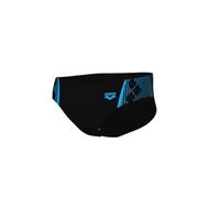 Arena Bañador Slip Feel para Hombre Graphic, Black-Turquoise, 75