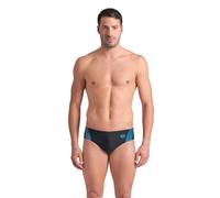 ARENA Bañador Slip Feel para Hombre Openings, Black-Turquoise, 80