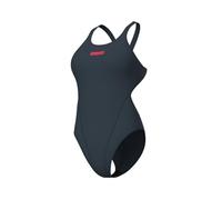 ARENA Bañador Sólido Tech Team para Mujer, de Secado Rápido, Ropa Deportiva de Natación en Tejido MaxLife Eco con Máxima Resistencia al Cloro y Protección UV UPF 50+