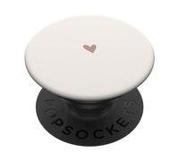 Arena/Beige/Tan Chic Corazón Minimalista Love PopSockets PopGrip Adhesivo