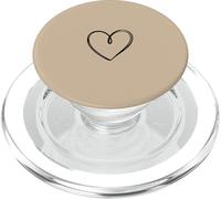 Arena/Beige/Tan Corazón Femenino Minimalista PopSockets PopGrip para MagSafe