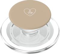 Arena/Beige/Tan Corazón Femenino Minimalista PopSockets PopGrip para MagSafe