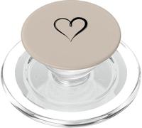 Arena/Beige/Tan - Corazón Minimalista Love PopSockets PopGrip para MagSafe