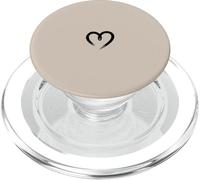 Arena/Beige/Tan - Corazón Minimalista Love PopSockets PopGrip para MagSafe