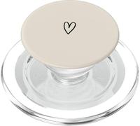 Arena/Beige/Tan Corazón Minimalista Love PopSockets PopGrip para MagSafe