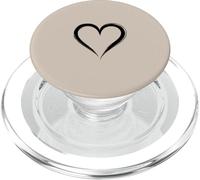 Arena/Beige/Tan - Corazón Minimalista Love PopSockets PopGrip para MagSafe