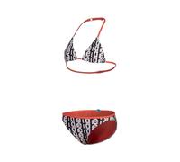 Arena - Girls Monogram Triangle Bikini, Dos Piezas Chicas, White Multi-Calypso Coral,