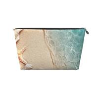 Arena De Mar con Estrella De Mar, Bolsa de artículos de tocador Bolsa de Maquillaje Bolsa de cosméticos Bolsa de artículos de tocador de Viaje portátil