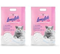 Arena de Silice para Gatos Perfumada Talco Delicado - 5,5 l (Paquete de 2)