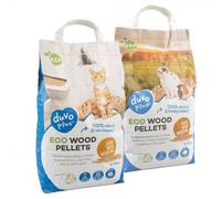 Arena ecológica de madera en pellets para gatos y roedores - Duvo Plus - Cantidad: 8 L