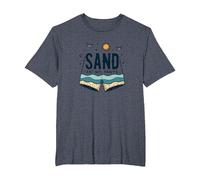 Arena en mis Pantalones: Humor de Vacaciones de Verano en la Playa Camiseta, Hombre Tallas Grandes, Azul Jaspeado, 4X Alto