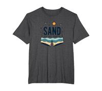 Arena en mis Pantalones: Humor de Vacaciones de Verano en la Playa Camiseta, Hombre Tallas Grandes, Jaspeado Oscuro, 4X Alto