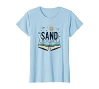 Arena en mis Pantalones: Humor de Vacaciones de Verano en la Playa Camiseta, Mujer, Azul Bebé, M