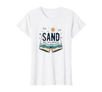 Arena en mis Pantalones: Humor de Vacaciones de Verano en la Playa Camiseta, Mujer, Blanco, L