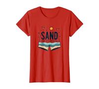 Arena en mis Pantalones: Humor de Vacaciones de Verano en la Playa Camiseta, Mujer, Rojo, 3XL
