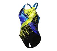 ARENA Funny Spot - Bañador para mujer con tirantes anchos y sujetador interior, Negro , 36