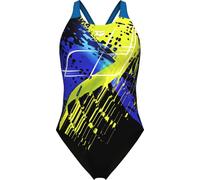 ARENA Funny Spot - Bañador para mujer con tirantes anchos y sujetador interior, Negro , 36