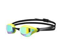 ARENA - Gafas de natación unisex Cobra Core Swipe antivaho para hombres y mujeres, lentes de espejo de policarbonato, esmeralda/lima cibernética