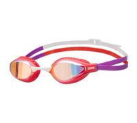 ARENA Gafas de natación unisex para adultos, antiempañamiento, para hombres y mujeres, lente de espejo sin niebla, tecnología única de sellado de aire, gafas de piscina, cobre amarillo/coral brillante