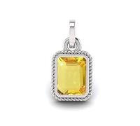 ARENA GEMS JEWELLERY Colgante de zafiro amarillo natural de 10,25 quilates (colgante Panchadhatu de piedra Pukhraj) colgante de piedra preciosa de calidad AAA