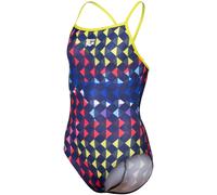 Arena girls carnival swimsuit lightdrop back soft green/multi 116cm