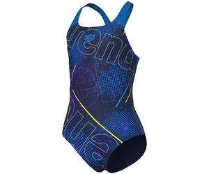 Arena girls galactics swimsuit swim pro back navy/blue river 116cm