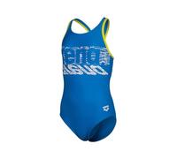 Arena - Girl'S Shaking Swimsuit V Back, Completo Chicas, Blue China-Soft Green,
