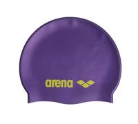 Arena Gorro clásico de natación Unisex de Silicona Suave para Mujeres y Hombres, Entrenamiento intensivo y Carreras, cómodo, Antideslizante, para Pelo Largo, Violeta y Verde Suave