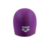 Arena Gorro de natación unisex de silicona para cabello largo, cómodo, extra suave, de alta elasticidad, para mujeres y hombres, uso diario y entrenamiento, muy fucsia/blanco