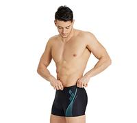 ARENA Graphic Bañador corto para hombre, Negro/Martinica, 42 (005122)
