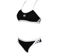 Arena icons bikini cross back solid black/white xl - uk38