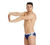 Arena Icons Solid Bañador slip para hombre, Navy/Blanco, 75