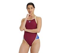arena Icons Super Fly Back Solid Bañador de Una Pieza para Mujer, Secado Rápido, Bañador Deportivo en Tejido MaxLife Eco Resistente al Cloro y Protección UPF 50+ UV
