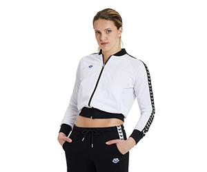 Arena Icons Women's Relax Team Jacket Chaqueta, Blanco/Negro/Plateado, XS para Mujer