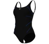 ARENA Jewel BodyLift - Bañador para mujer, resistente al cloro y secado rápido, negro / azul, 0