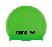 Arena Junior 91670 Gorro de natación clásico para niños, de silicona, niña, color verde/negro, tamaño talla única